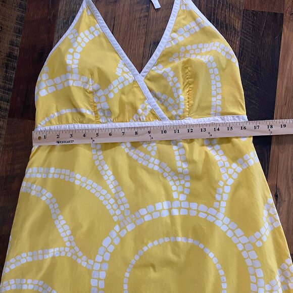 SOLD Lilly Pulitzer Halter Dress Yellow Sun size 12 (glow in the dark) RARE - Picture 4 of 9